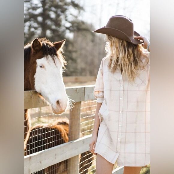 🆕 Jackson Rowe Beau Dress in Sandcastle Plaid - Picture 4 of 11